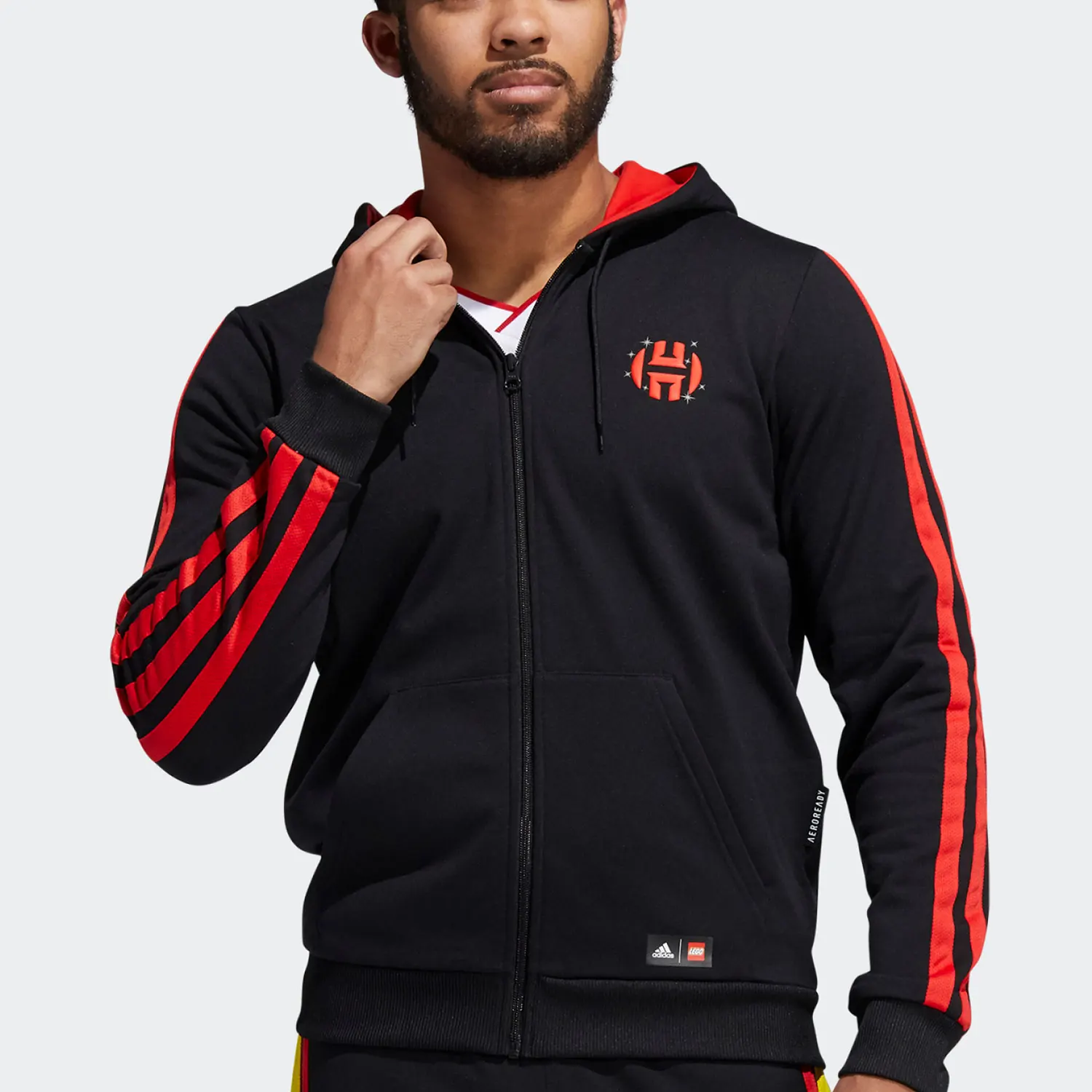 سترة أديداس الأصلية لكرة السلة للرجال بغطاء للرأس H51239