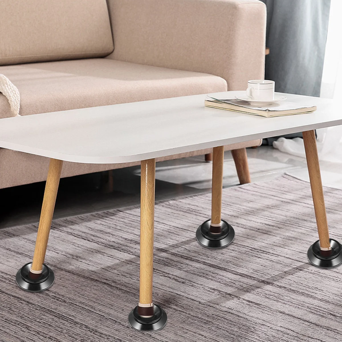 8 قطعة المضادة للانزلاق كرسي البيانو منصات القدم 1.6 بوصة يناسب جميع أرجل طاولة الكرسي حماية الأرضيات خدش الحد من الضوضاء الأثاث الساق