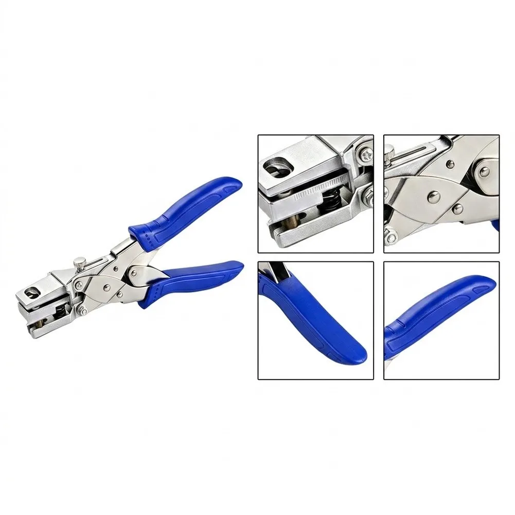 Efficient Hole Punch For Crafting Tool Hole Punch Plier High-hardness Alloy Construction Soft Silicone Handle Grip