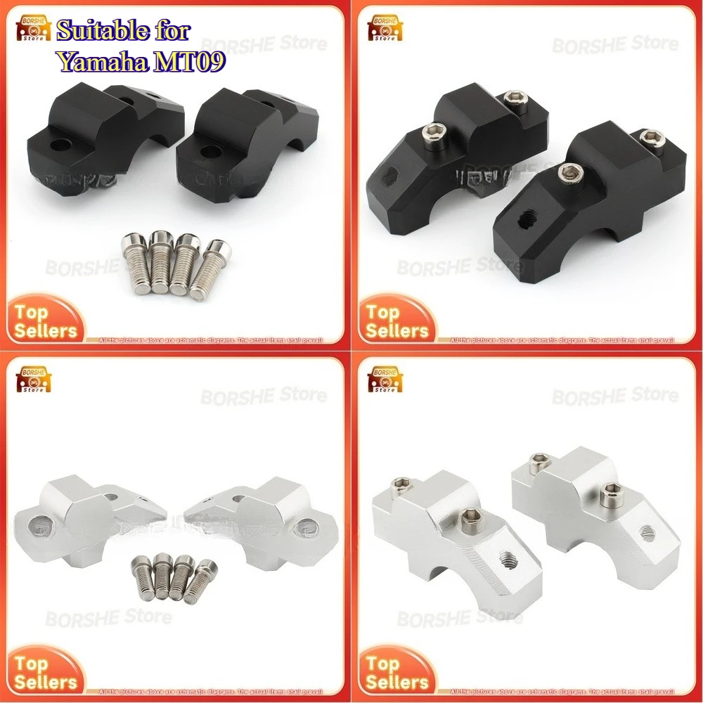 

2026 Motorcycle Handlebar Riser Kit Suitable for Yamaha MT09 Tracer Stem Mount Adapter 20mm Rearward Offset Performance Upgrade