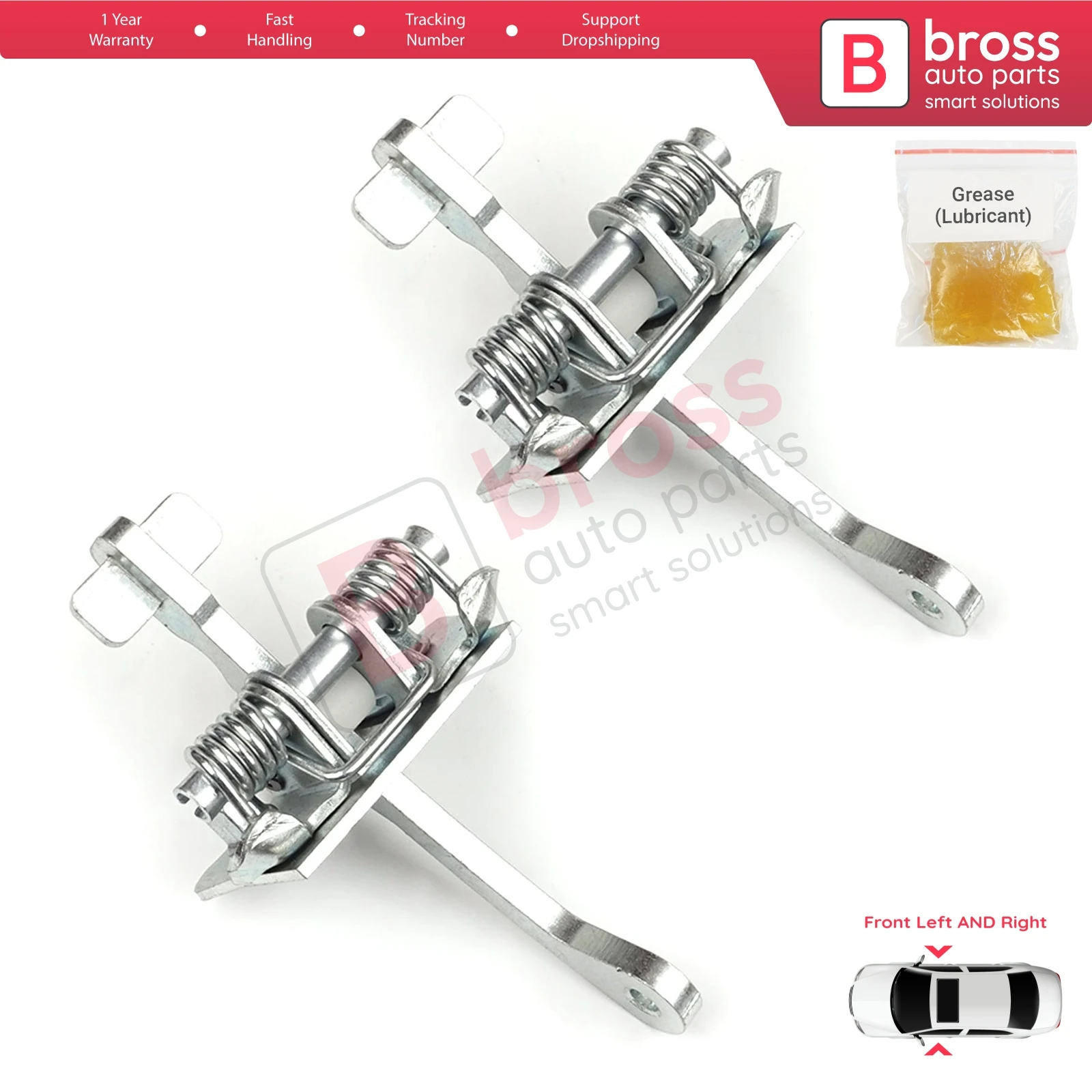 BDP1406-1 2 stuks voordeurstopper beperkingsband voor VW New Beetle 9C1 1C1 1Y7 1998-2012 1C0837249C
