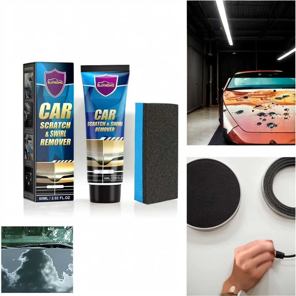 

120ML Motorcycle Scratch Paint Care Tool - Swirl Remover & Anti-Scratch Polishing Wax