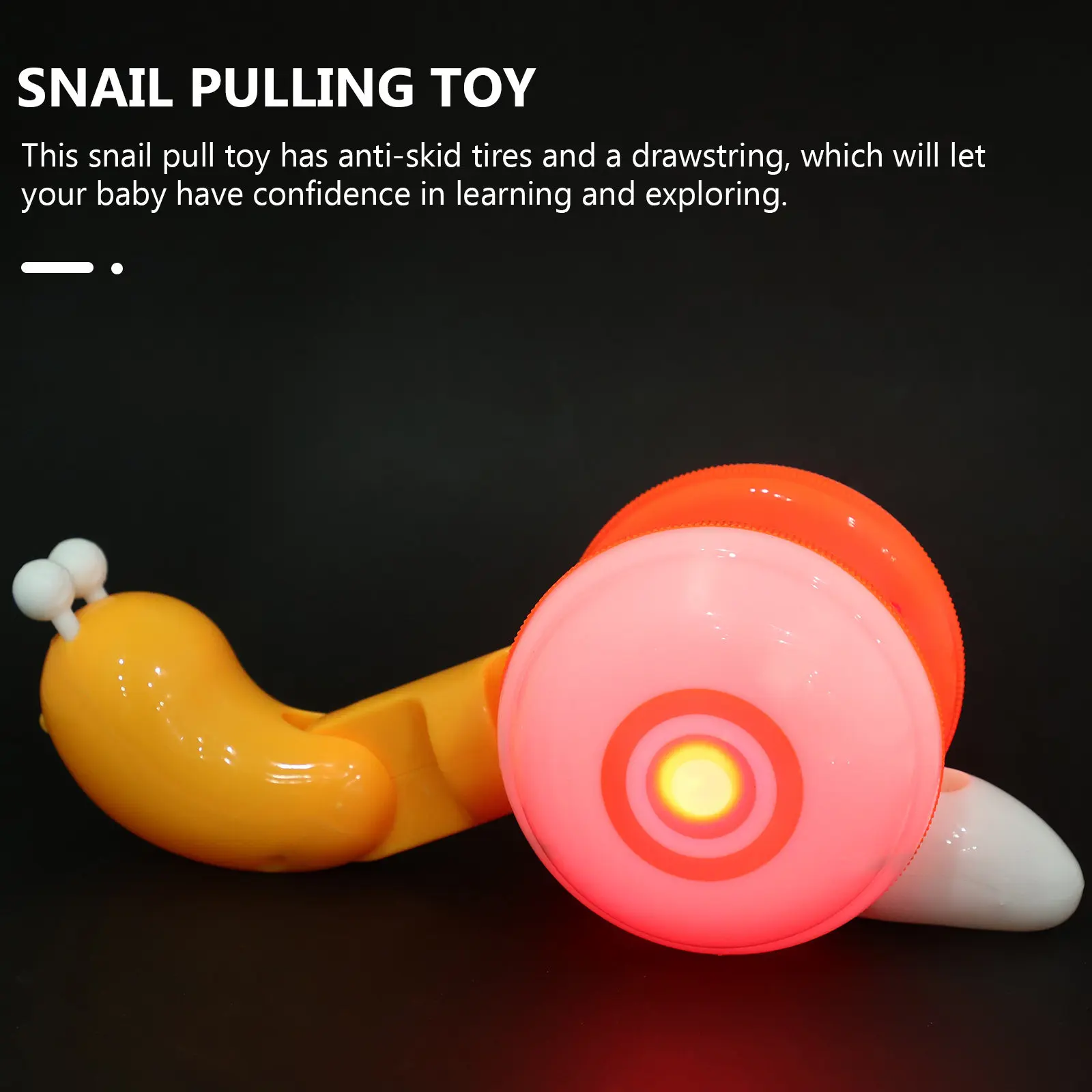 Snail Pulling String Traction Playmate for Toddlers Baby Walker Learning Hand Eye Coordination Crawling Early Education