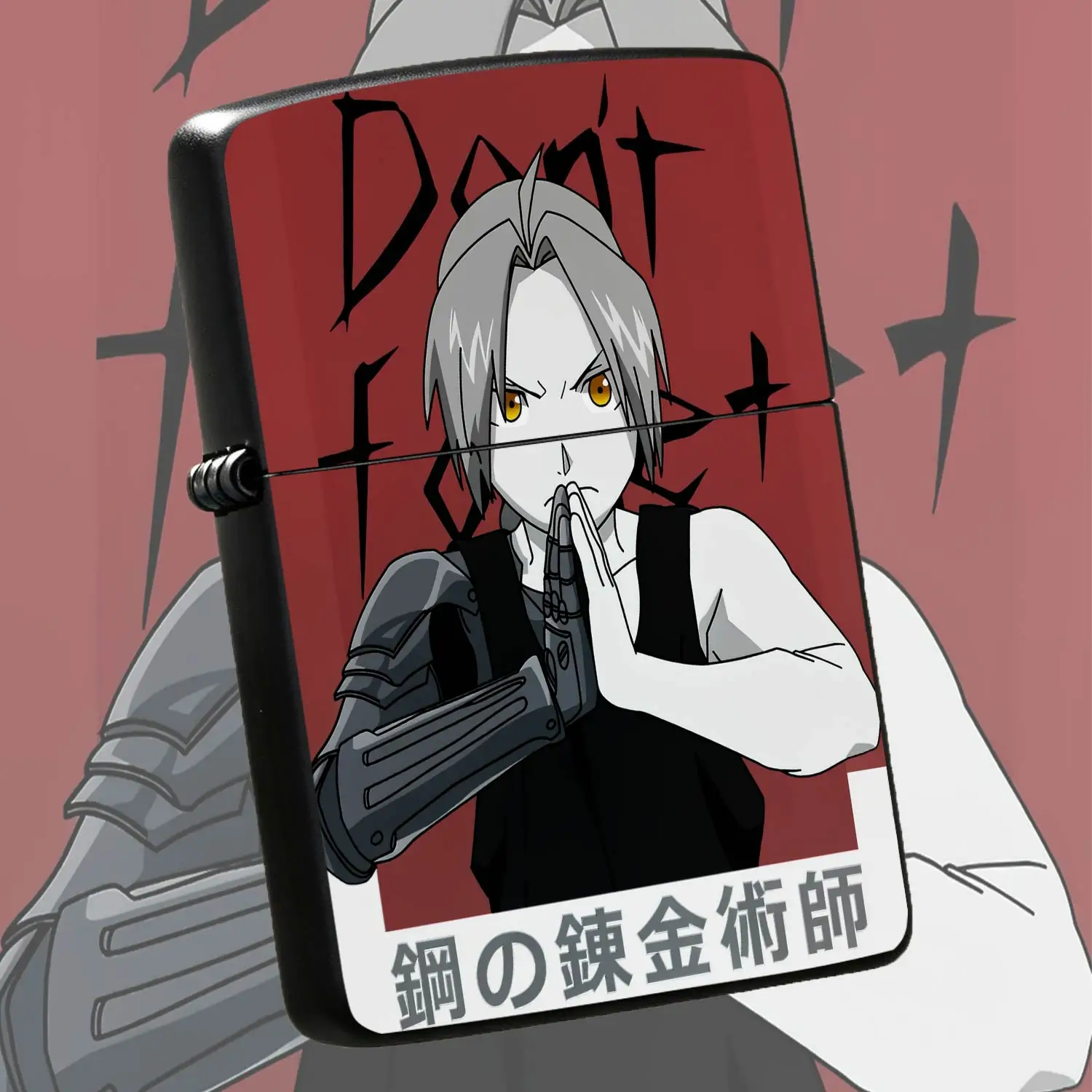 Fullmetal Alchemist Edward Elric Themed Portable Igniter, Exquisite Anime Peripheral With Unique Stylish Pattern, Ideal Collectible Gift For Anime Fans, Suitable For Daily Carrying, Dating, Gathering And All Kinds Of Da A Humorous And Inter