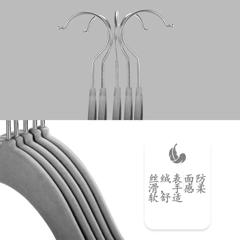 10PCS Hangers from Velvet Hanger Clothing Store Coat Velvet Clothes Hanger Hooks for Adult Clothes Hangers Rack Dress Hook 42CM