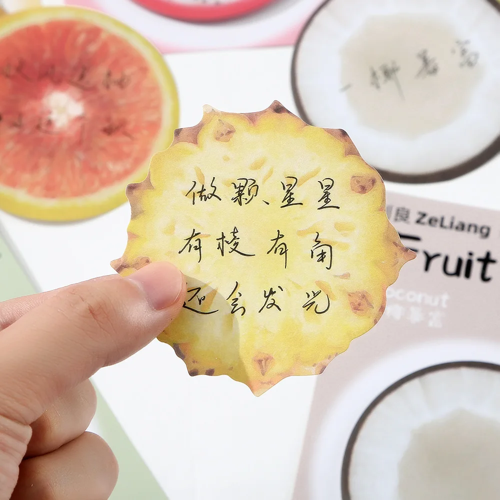30sheets Cartoon Extra-shaped Memo Notes Stationery Book Fruit World Cute Notes Creative Sticky Notes Paper Writing Pads