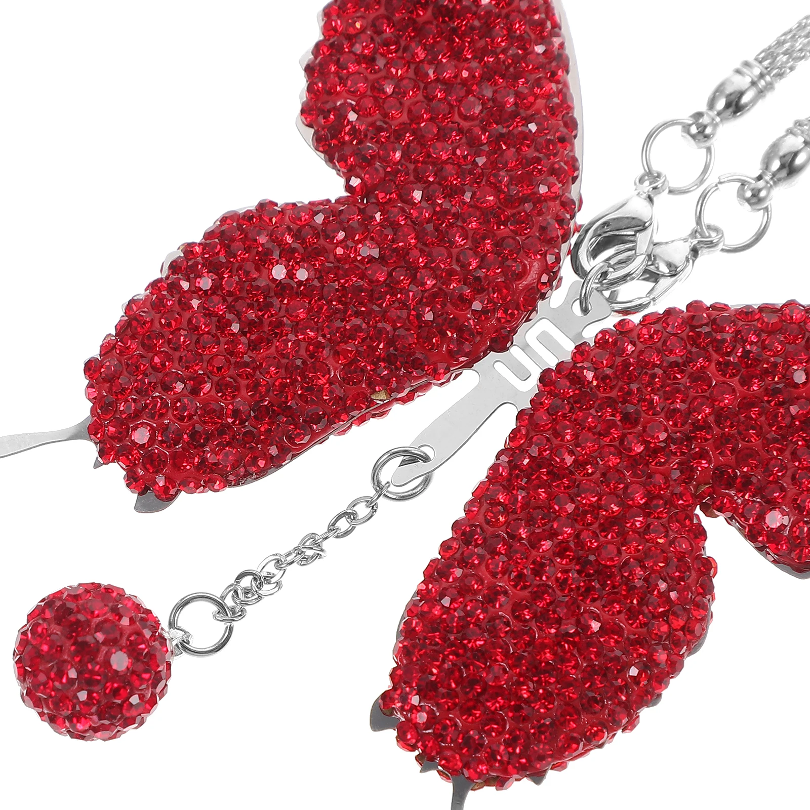 

Butterfly Pendant Car Automotive Hanging Ornament Decorate Decorative Ornaments Stainless Steel Decorations Accessories
