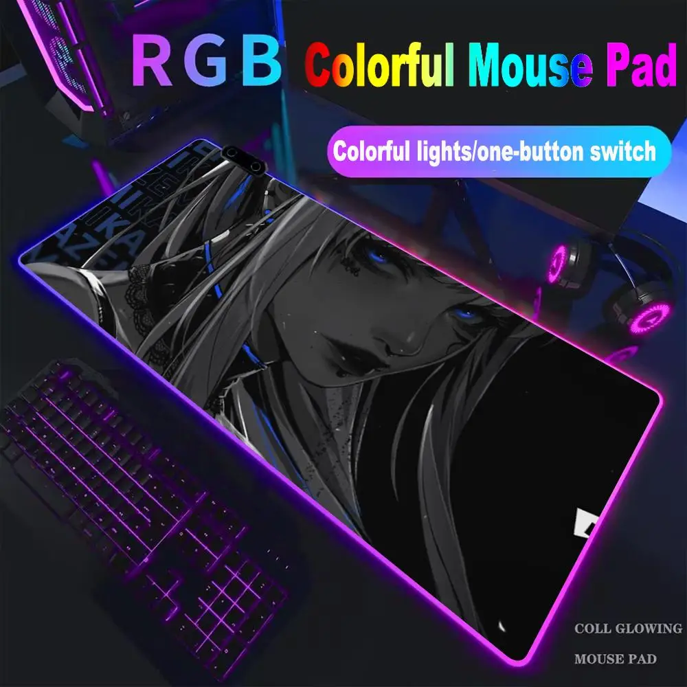 

KAZEMI Mouse Pad High-end E-sports Mouse Pad Mouse Pad RGB Mouse Pad LED Pc Large Student Writing Pad Gamer Luminous Desk Ma
