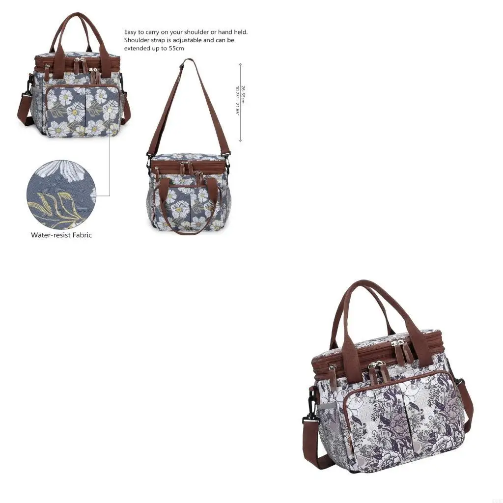 

Travel Storage Bag Diaper Bag for Women Crossbody Bag Large Capacity Mom Bag Printed Pattern Handbag Soft Shoulder Bag 4XBC