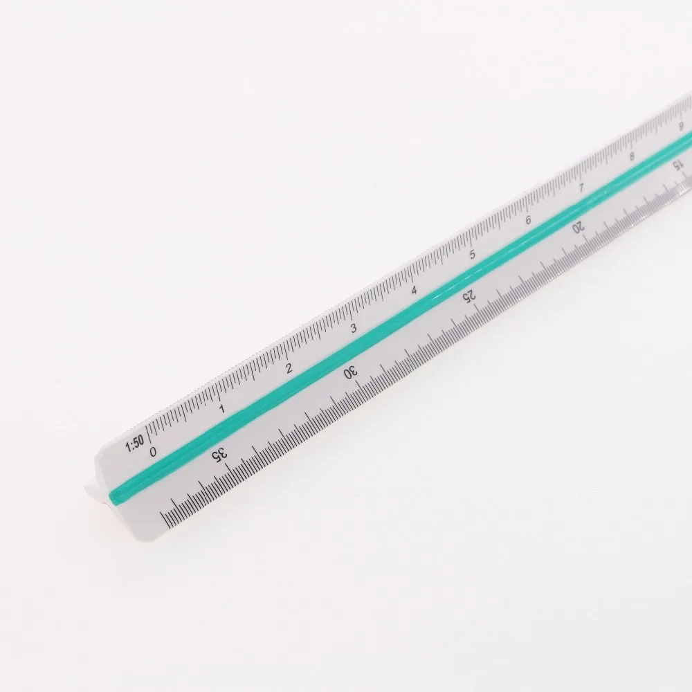30cm Architect's Scale Ruler Three-sided Plastic Ruler Used By Architects Small Scales #3031