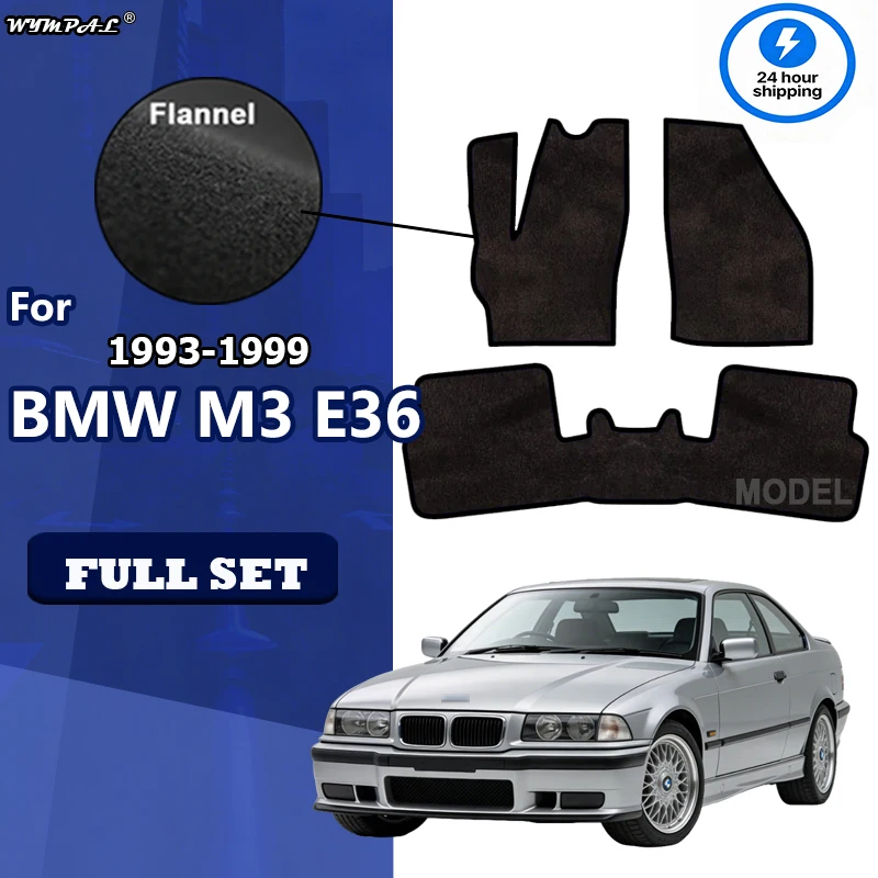

Flannel For BMW M3 E36 GT 1993~1999 Car Floor Mats Footpads Carpets Cover Rugs Panel Foot Pad Auto Interior Accessories