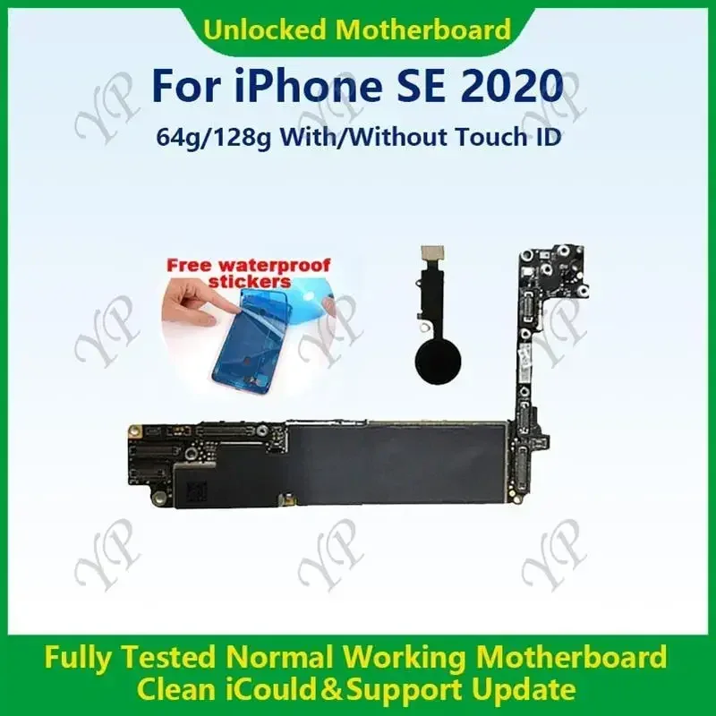 

Новый! Материнская плата для iPhone SE 2020 с сенсорным идентификатором, очищенная iCloud, полностью протестирована, 100% рабочая разблокированная материнская плата для iPhone SE 2022