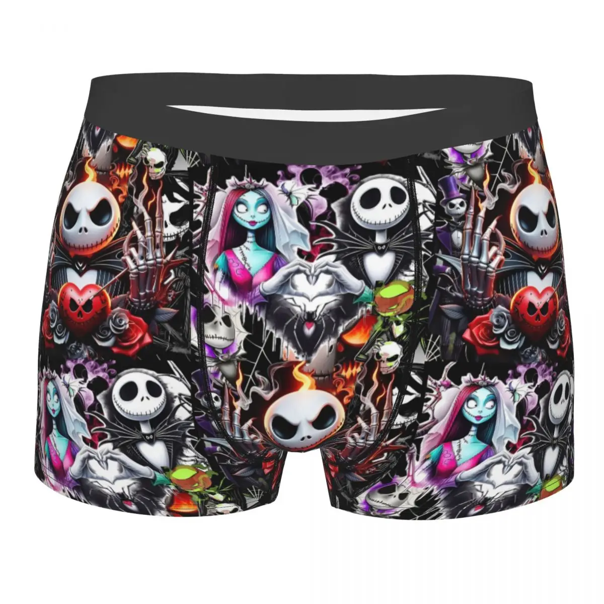 

Custom The Nightmare Before Christmas Boxer Shorts For Men 3D Print Halloween Movie Underwear Panties Briefs Soft Underpants