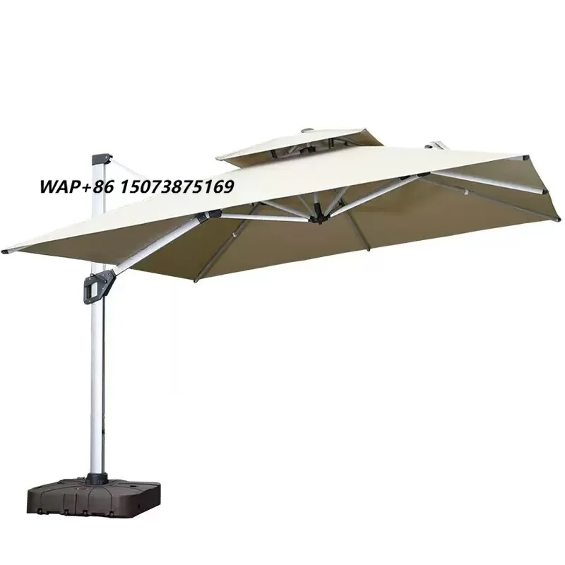 Heavy Duty Roman Umbrella 360 Degree Rotation Tilt Adjustable Outdoor Patio Garden Beach Pool Cantilever Parasol