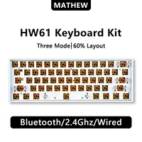 HW61 / Ultra60 Customized Mechanical Keyboard Kit ISO 60% Wireless Gaming RGB Bluetooth DIY Gaming Mechanical Keyboard 61keys