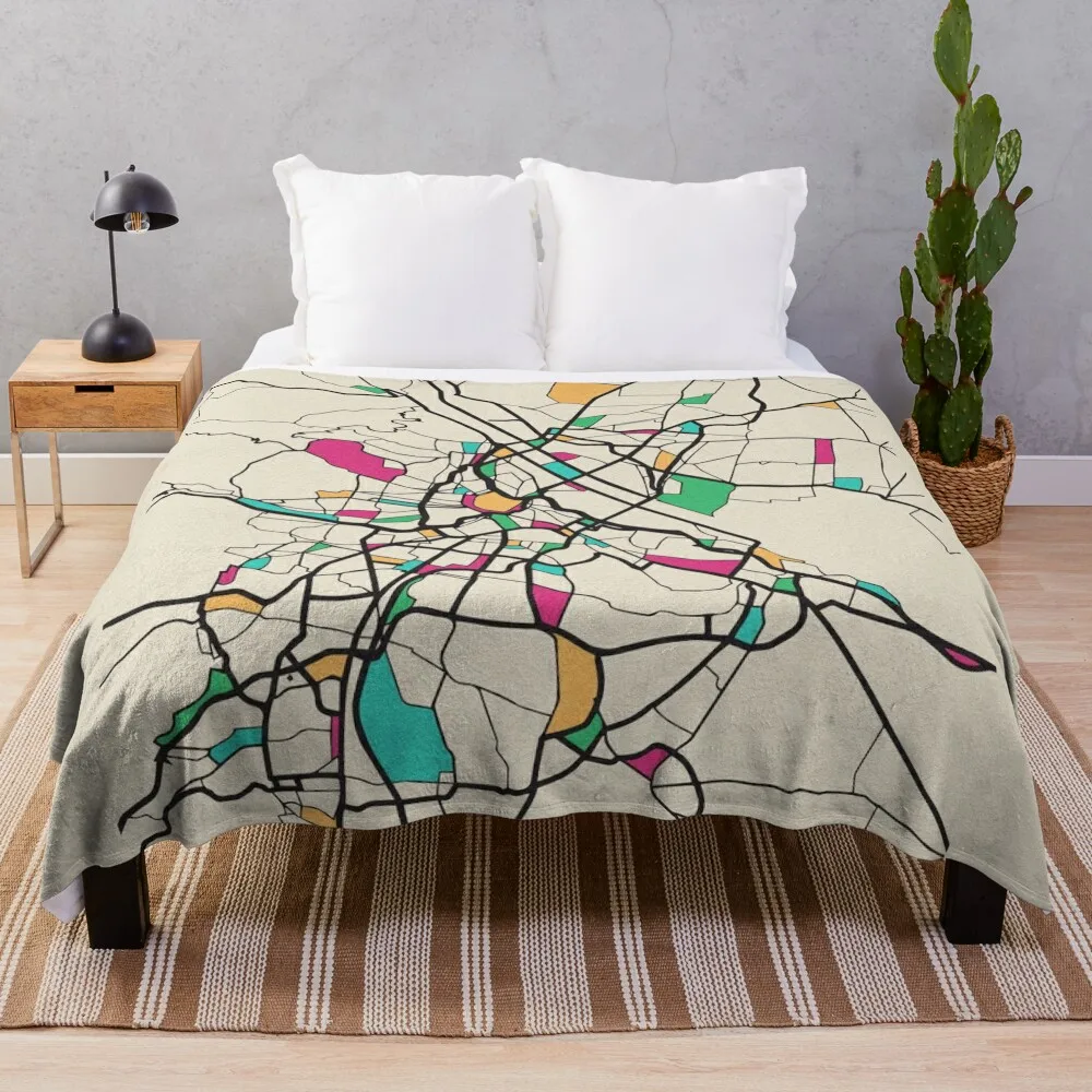 

Vienna, Austria Street Map Throw Blanket Multi-Purpose Polar Designers Blankets