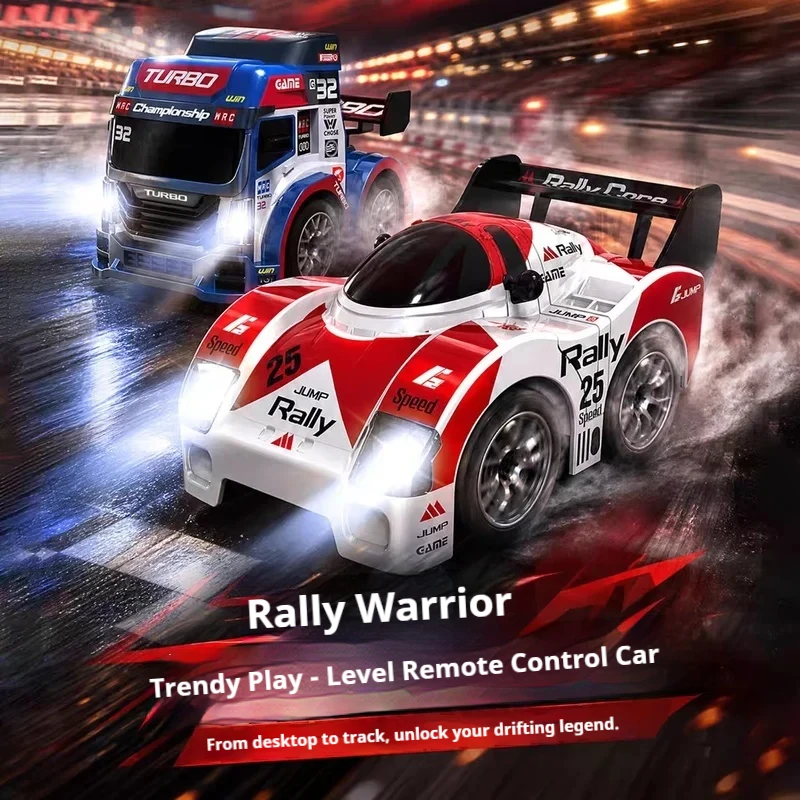 Rally Warrior Jump High Speed 4WD Rc Drift Racing Car Q Version F1 Model Truck Head Remote Control For Hobbyists Outdoor Racing