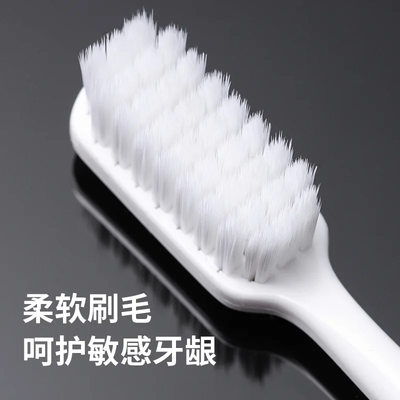 Advanced soft-bristled toothbrush for cleaning tongue coating, tongue coating brush 2-in-1 set for adults