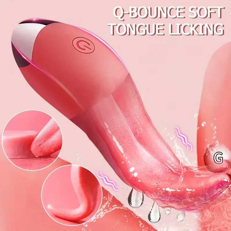 Realistic Tongue Licking Vibrator for Women G Spot Clitoris Nipple Stimulator Blowjob Vagin Massager Masturbator Sex Toys Adult