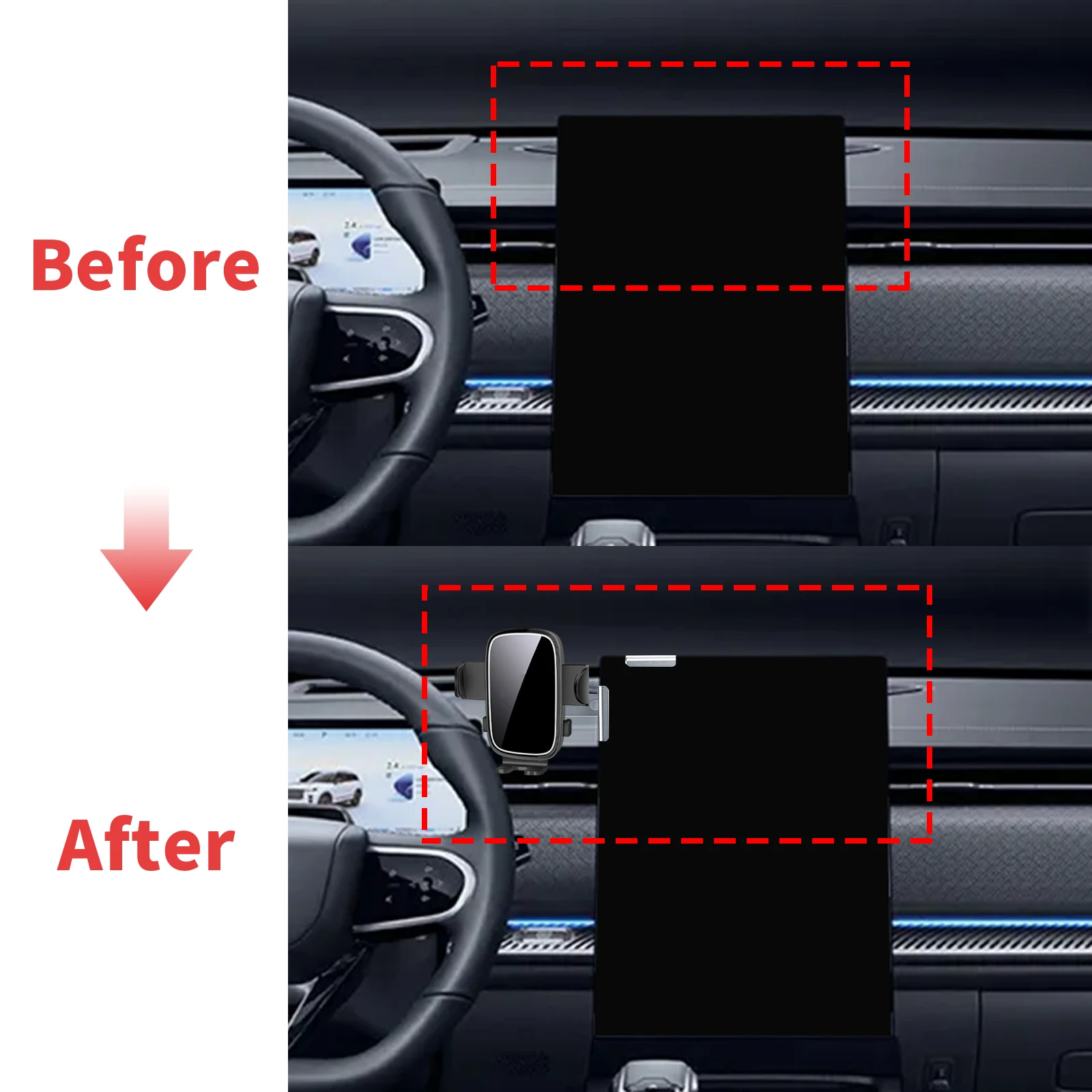 for JAECOO 5 J5 E5  2025 2026 2027 RHD LHD Anti-Shake Screen Base Phone Holder Mount Stand ​​ Dedicated Car​​ accessoires