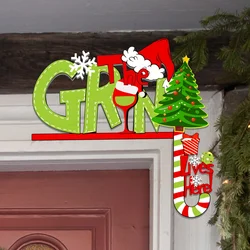 Weclocme to Whoville Christmas Decoration Whoville Christmas Door Corner Frame Decoration Christmas Door Topper Top Door
