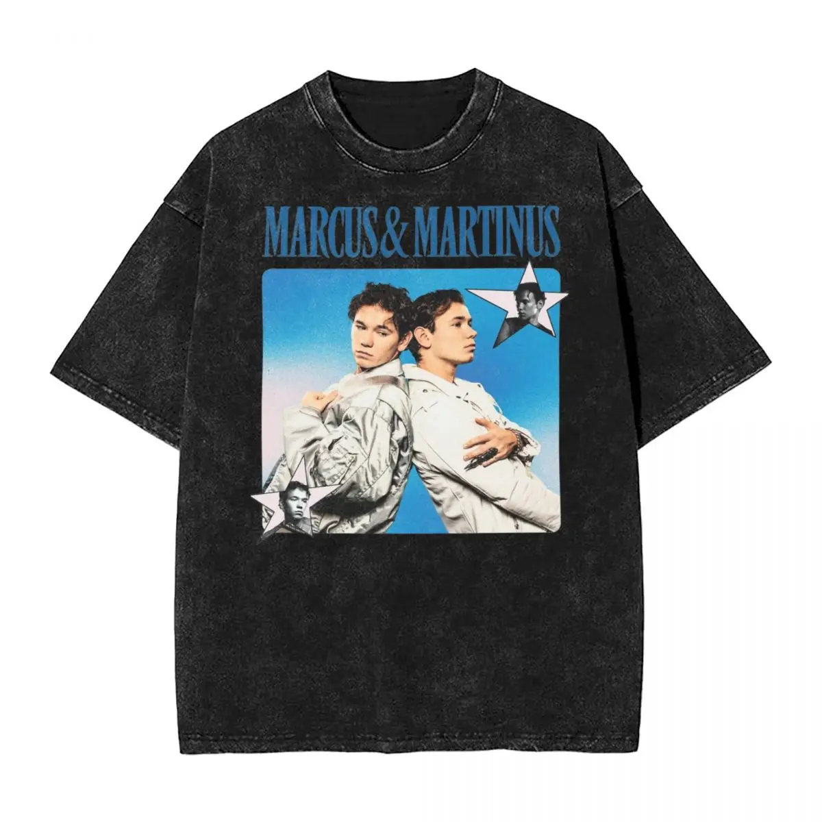 Marcus And Martinus Sweden Washed T Shirt Streetwear T-Shirts Tee Shirt for Men Women Short Sleeve Oversize Graphic