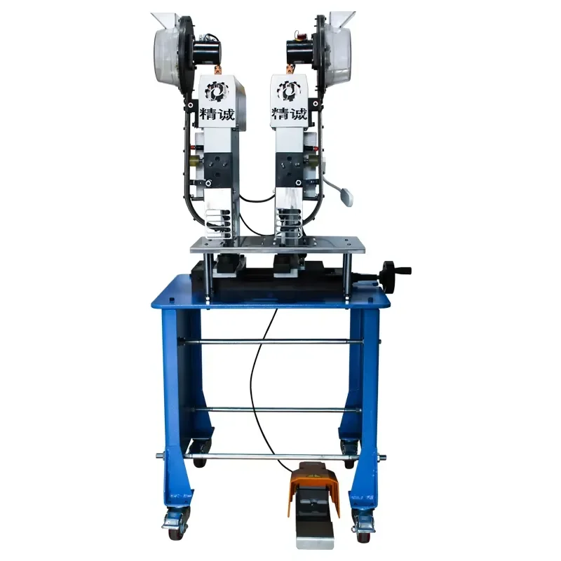 Double-Head Eyelet Machine for Two-Side Bag Grommeting