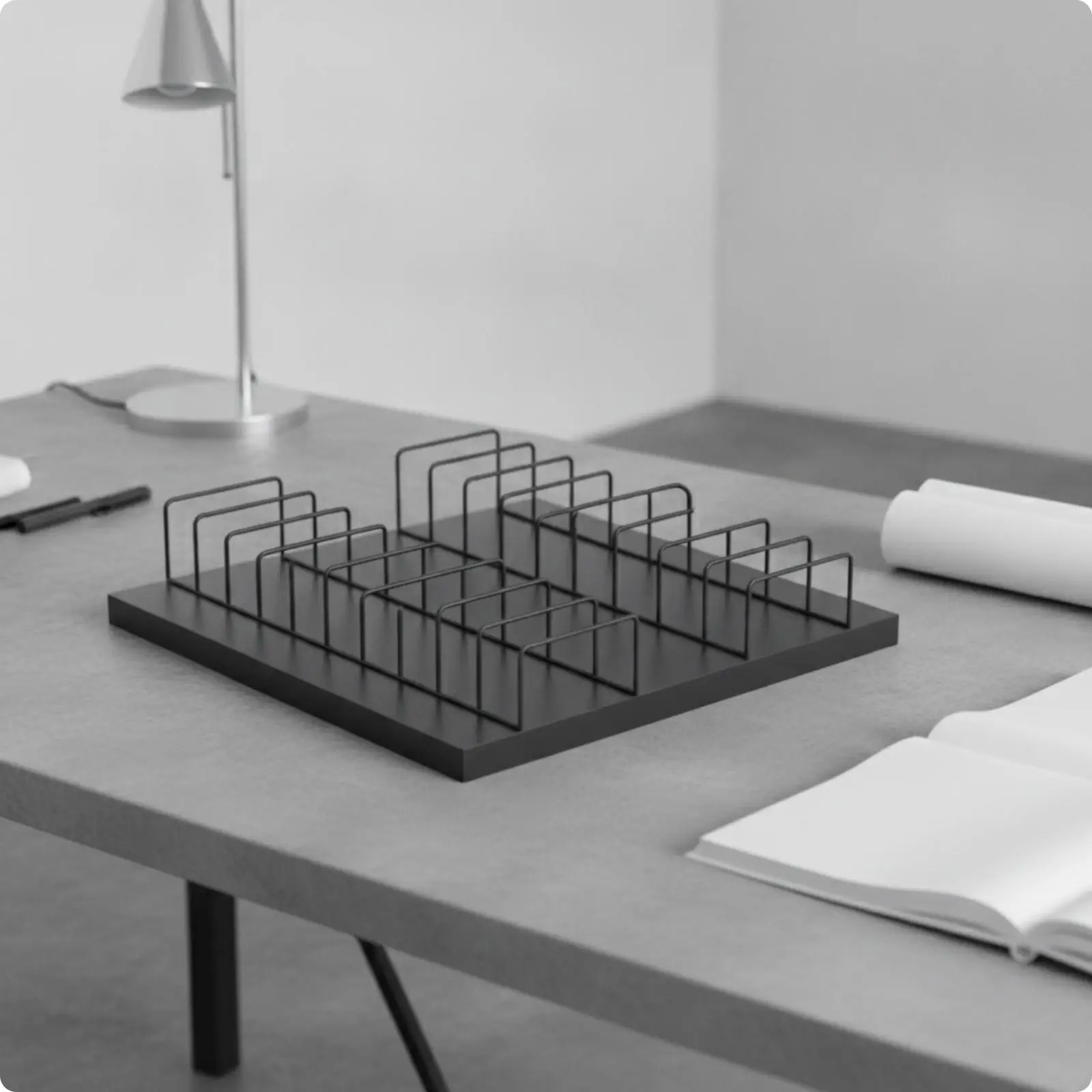 Metal Wire Tile Color Display Rack Double Row Sample Holder for Studio Material Board Storage