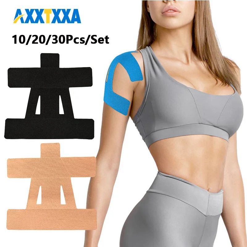 

10/30PCS Kinesiology Tape for Shoulder Precut,Shoulder Tape for Pain Relief,Waterproof & Breathable,Enhance Elastic Sports Tape