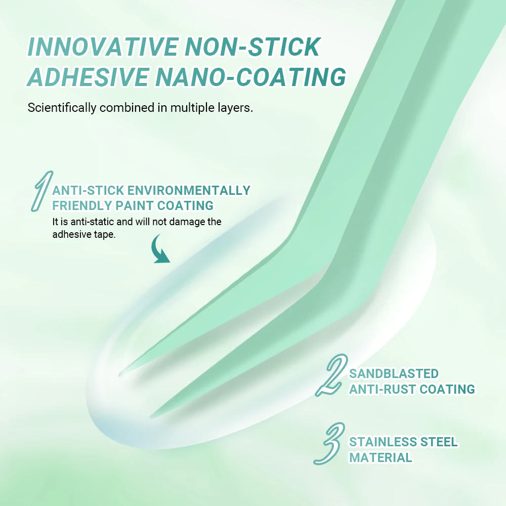 Lashtalk 1 Stück DIY Wimpernpinzette, antihaftbeschichtet, nicht klebrig, antihaftbeschichtet, falsche Wimpern mit selbstklebenden Wimpern, kein Kleber, Make-up-Werkzeug