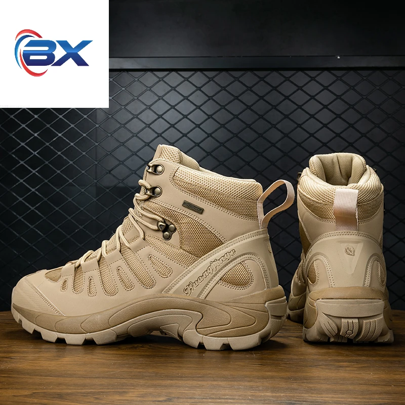 New Footwear Military Tactical Mens Boots Special Force Leather Desert Combat Ankle Boot Army Men\'s Shoes Plus Size 40-47