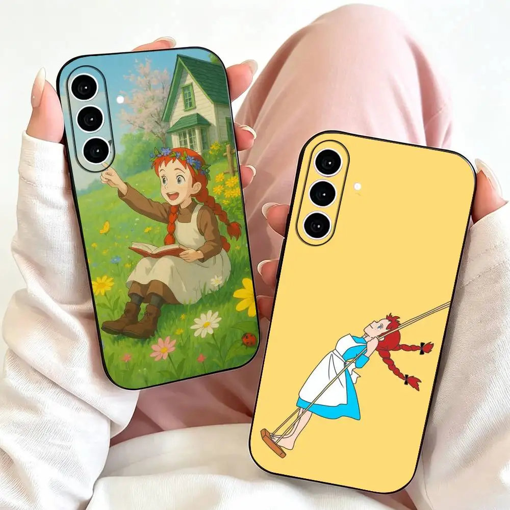 A-Anne of Green Gables  Phone Case For Samsung Galaxy A73,A72,A71,A70,A53,A52,A51,Soft Silicone Black Cover