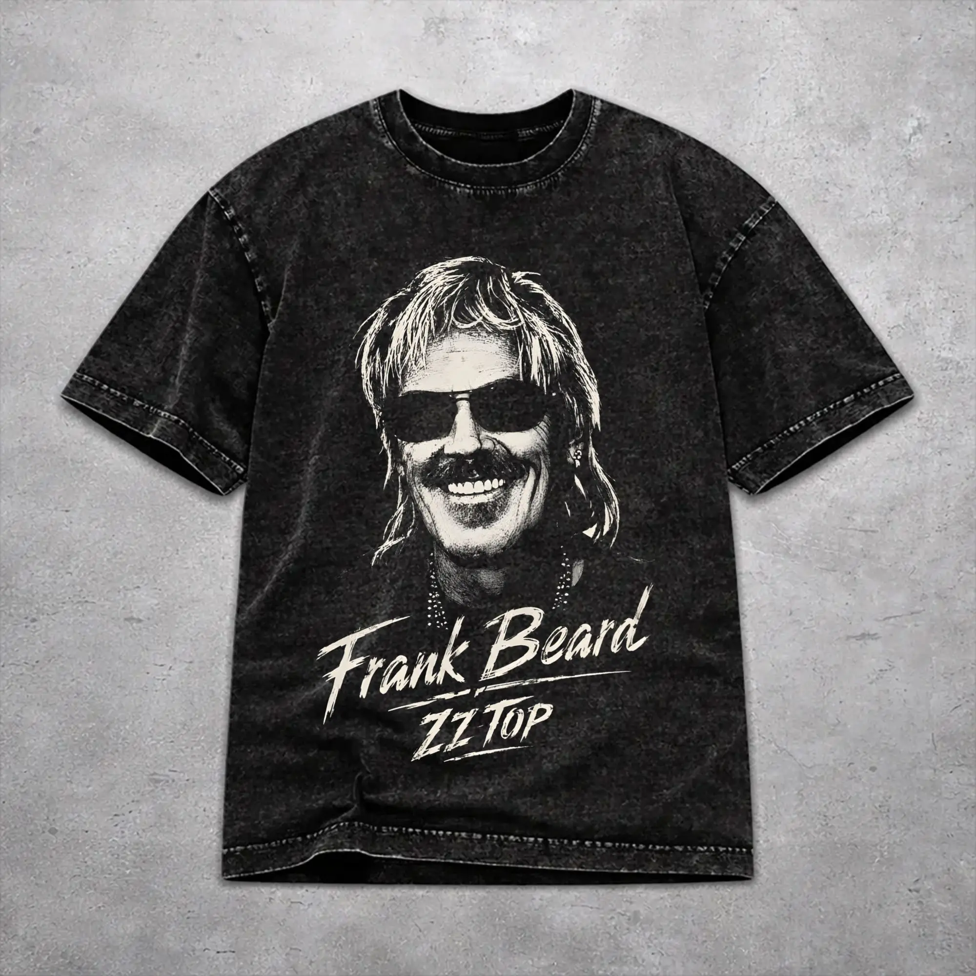 Men Women RIP Frank Beard Shirt Printed Vintage Washed  Harajuku Streetwear Outfit Tees