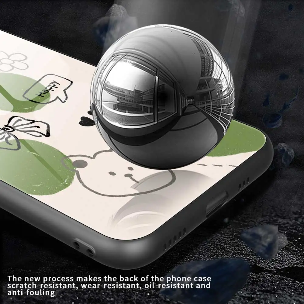 حافظة لهاتف آيفون 17 برو ماكس 17 اير 16 15 14 برو ماكس بلس 13 12 11 برو ماكس 16e XS ماكس XR X 7 8 غطاء زجاجي