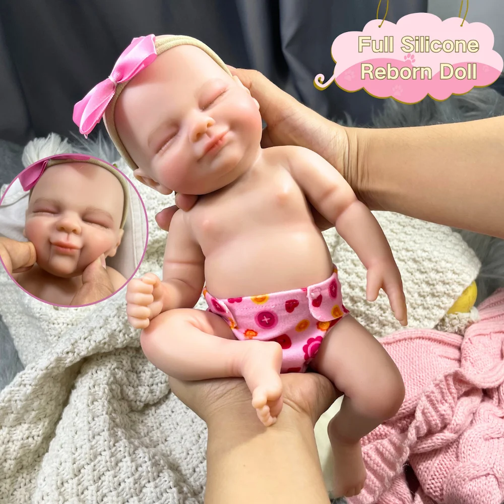 

Мини 13,5-дюймовая пухлая полностью силиконовая кукла реборн для девочек Hayley, моющееся тело, мягкая твердая силиконовая кукла, подарок на день рождения, Рождество