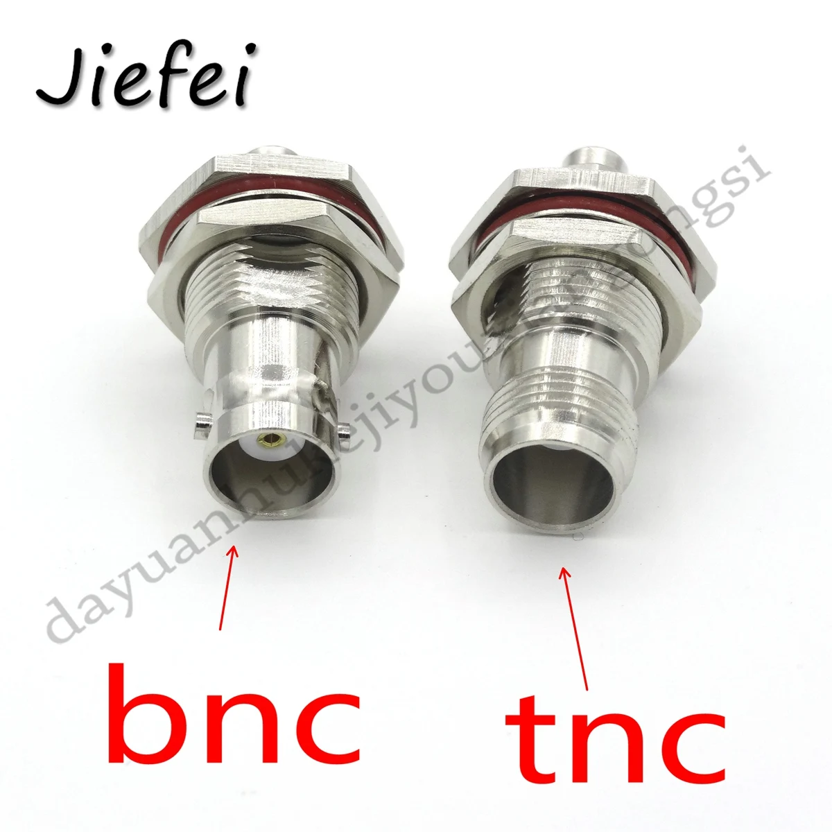 TNC / BNC female Jack Waterproof Connector 50ohmbulkhead solder for semi-rigid Flexible RG402 0.141