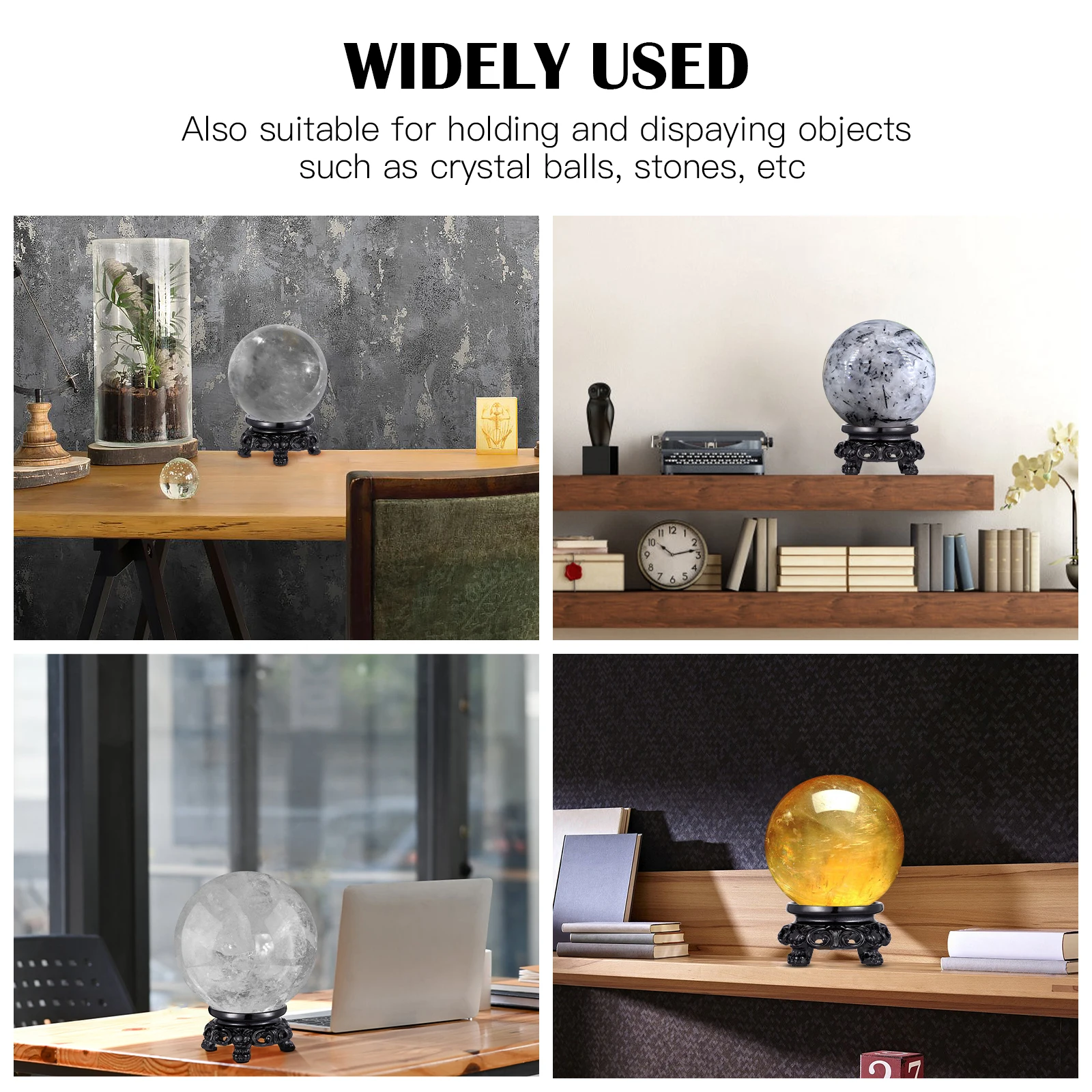 

Crystal Ball Stand Clear Resin Display Stand for Sphere Globe Stone Ornament Home Decor Study Room Living Room Bedroom Bathroom