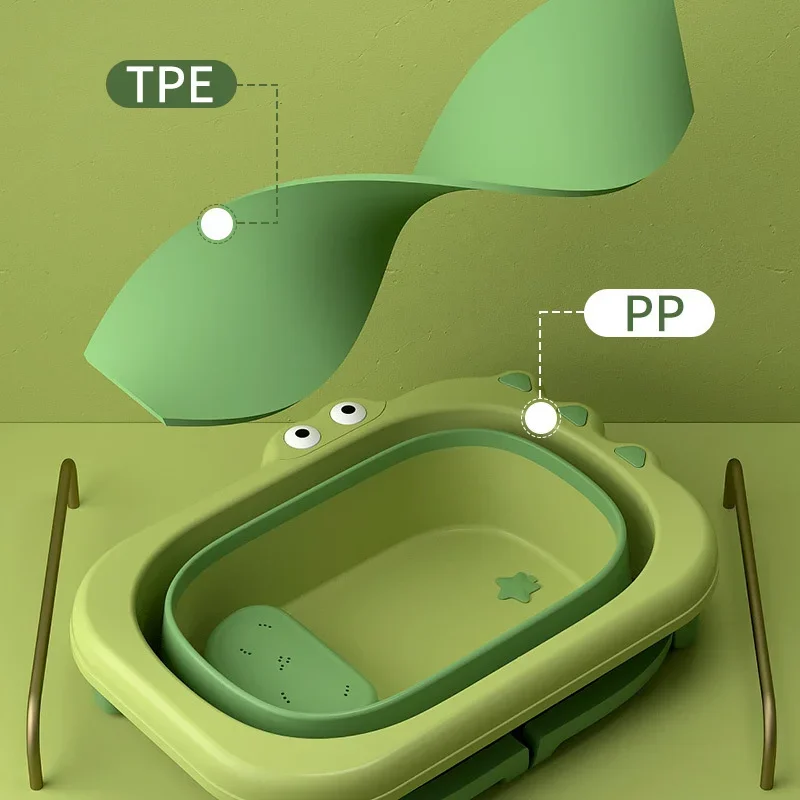 折りたたみ式ベビーバスタブ,かわいいホームスイミングフットソーカー,ポータブル,座って横になる,簡単に保管