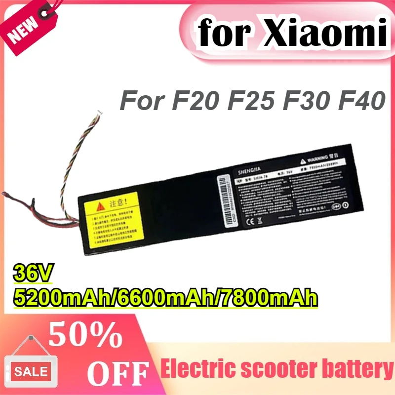 

36V 5200mAh/6600mAh/7800mAh for Xiaomi Ninebot F20 F25 F30 F40 Electric Scooter Replacement Lithium Battery New Accessories