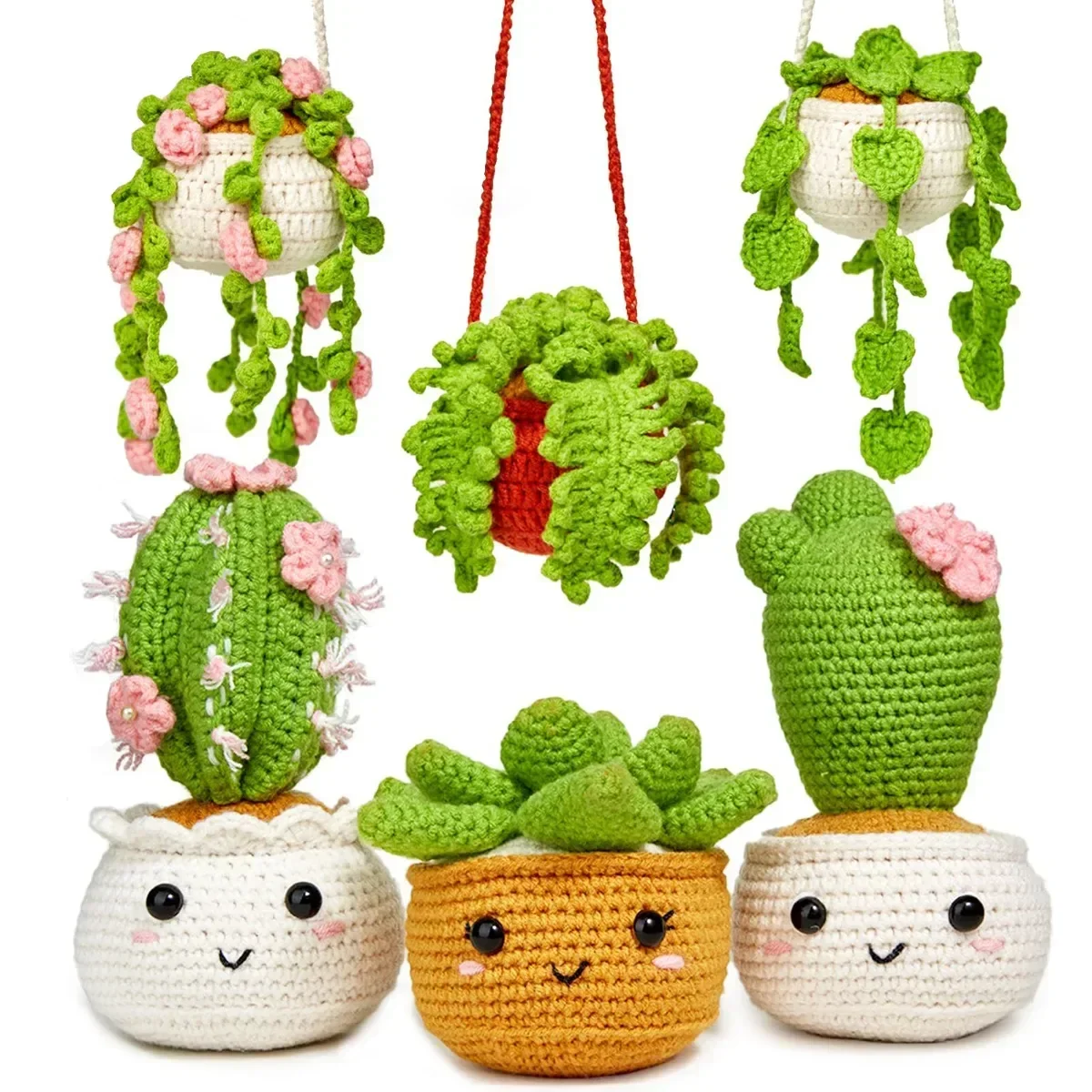 Crochet Kit for Beginners Adults Succulents with Step-by-Step Instructions and Video Tutorials Complete Crochet Kit for Beginner