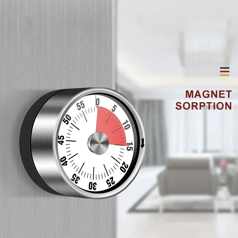 Kitchen Cooking Timer Refrigerator Magnetic Suction Mechanical Reminder Student Time Management Timed Countdown Alarm Clock