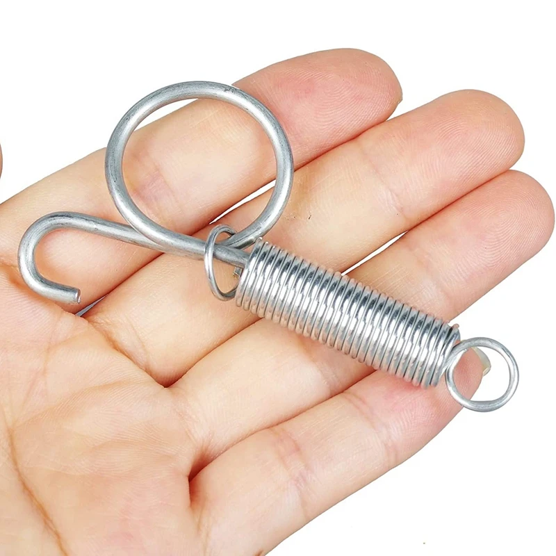 Pack Of 4 75Mm Metal Finger Snap Hooks One-Handed Cage Door Snap Hooks