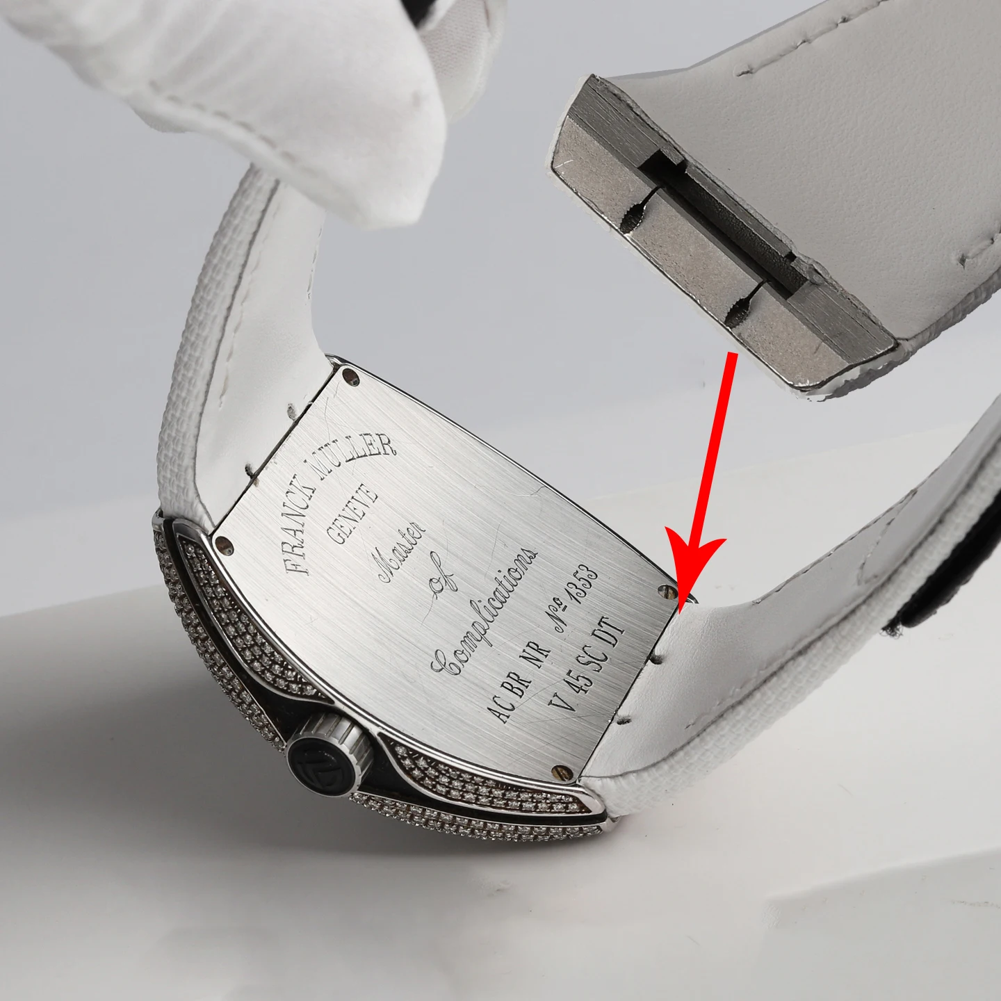 Для Frank Muller V45 ремешок для часов V32 V41 фторкаучуковый ремешок для часов Famulan Series холст браслет по индивидуальному заказу красный белый желтый