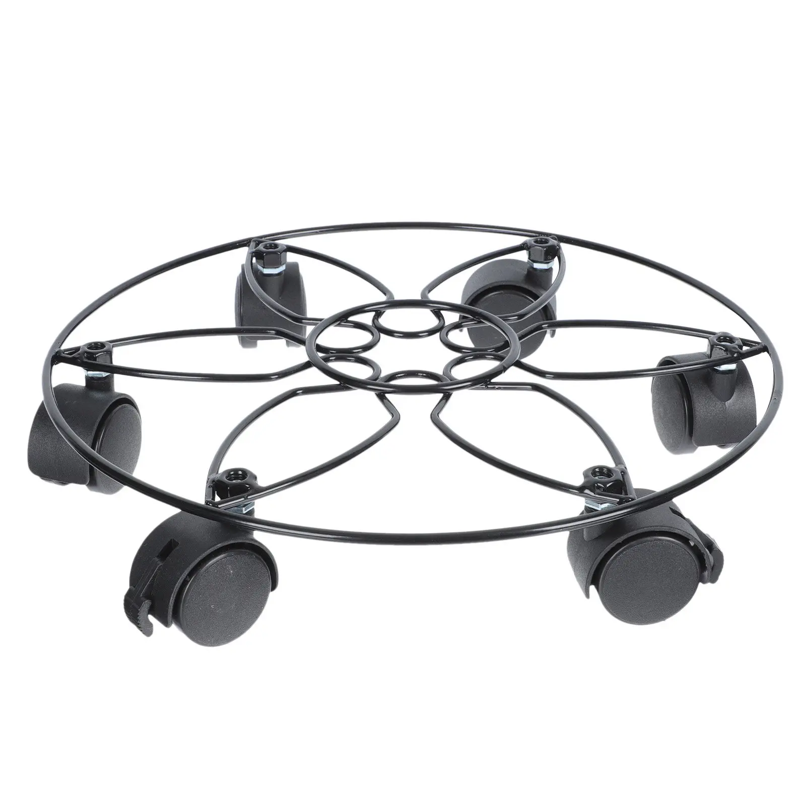 

1Pcs Flowerpot Base Thickened Iron Rolling Plant Pot Tray Movable Pot Stand for Indoor Outdoor Garden Patio Balcony