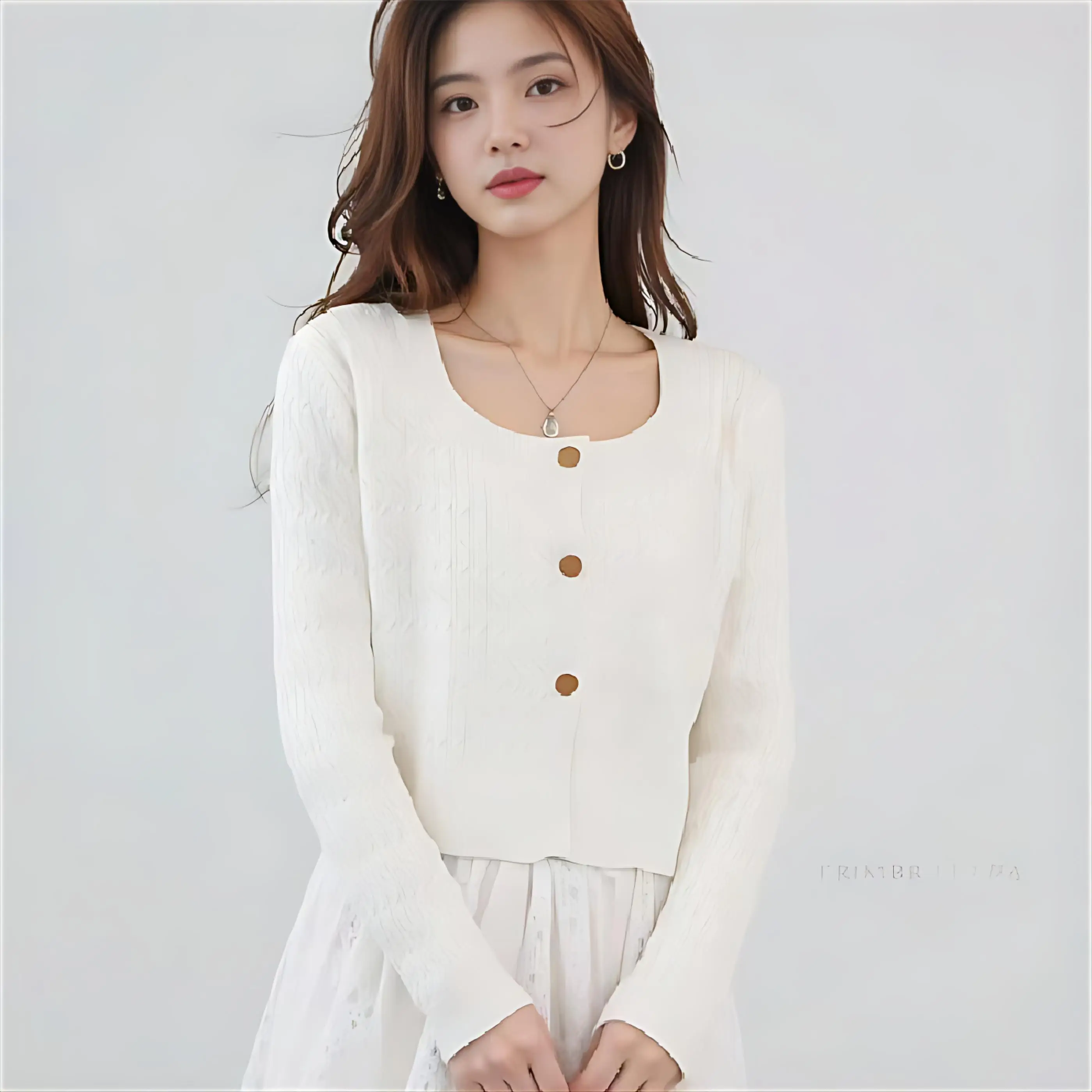 

Cardigans Homewear Sweaters Womens Winter Knitthing Classic Polka-Dot Checkered Spliced Kintted Bows Rib Colorblock Patched Slim