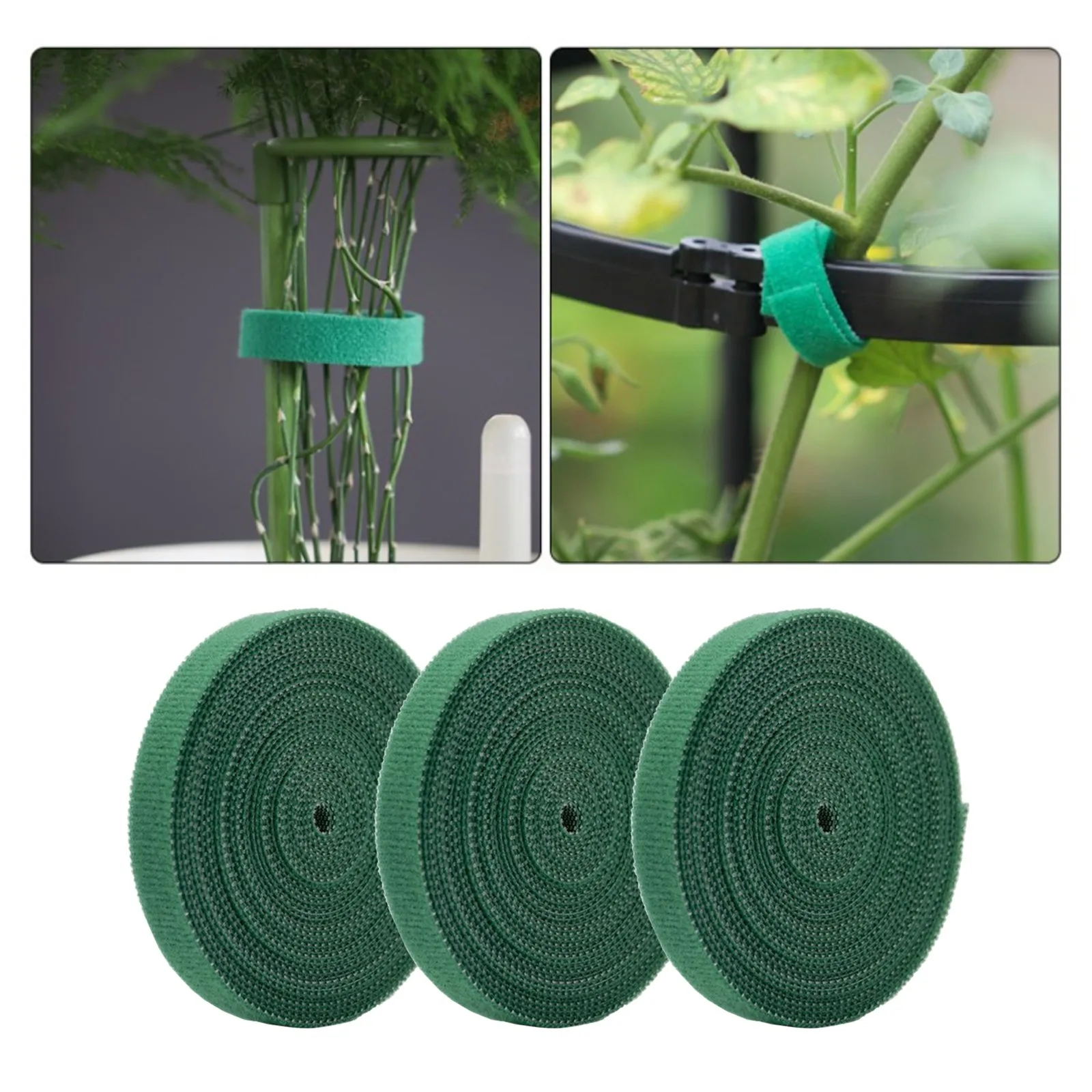 

Green Plant Tie Wire Self-Adhesive Plant Tie Climbing Vine Flower Tie Fixed Rope Tie 10mm*2 Meters/Roll 5pc