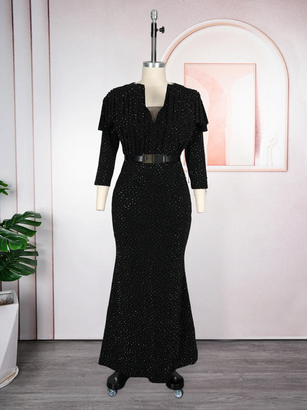 xxl club dresses Women'S Sparkly Dress Bat Sleeves Cocktail Dress Glitter Club Dress Black XXL