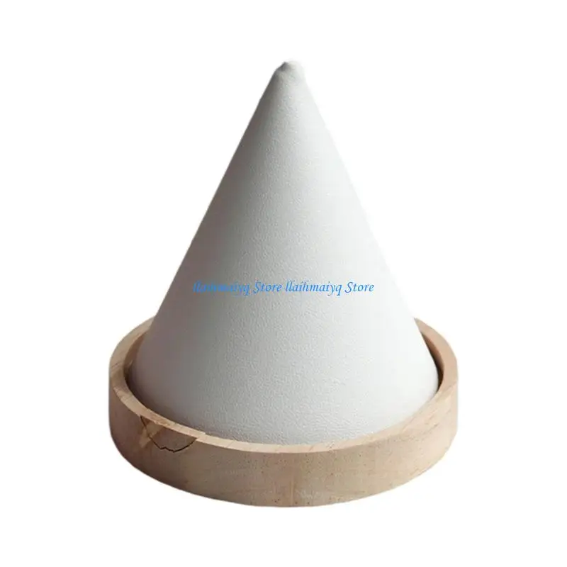 573B Practical Various Size Conical Bracelet Display Stand Structure Velvets Fabric Jewelry Storage Solution for Bedroom