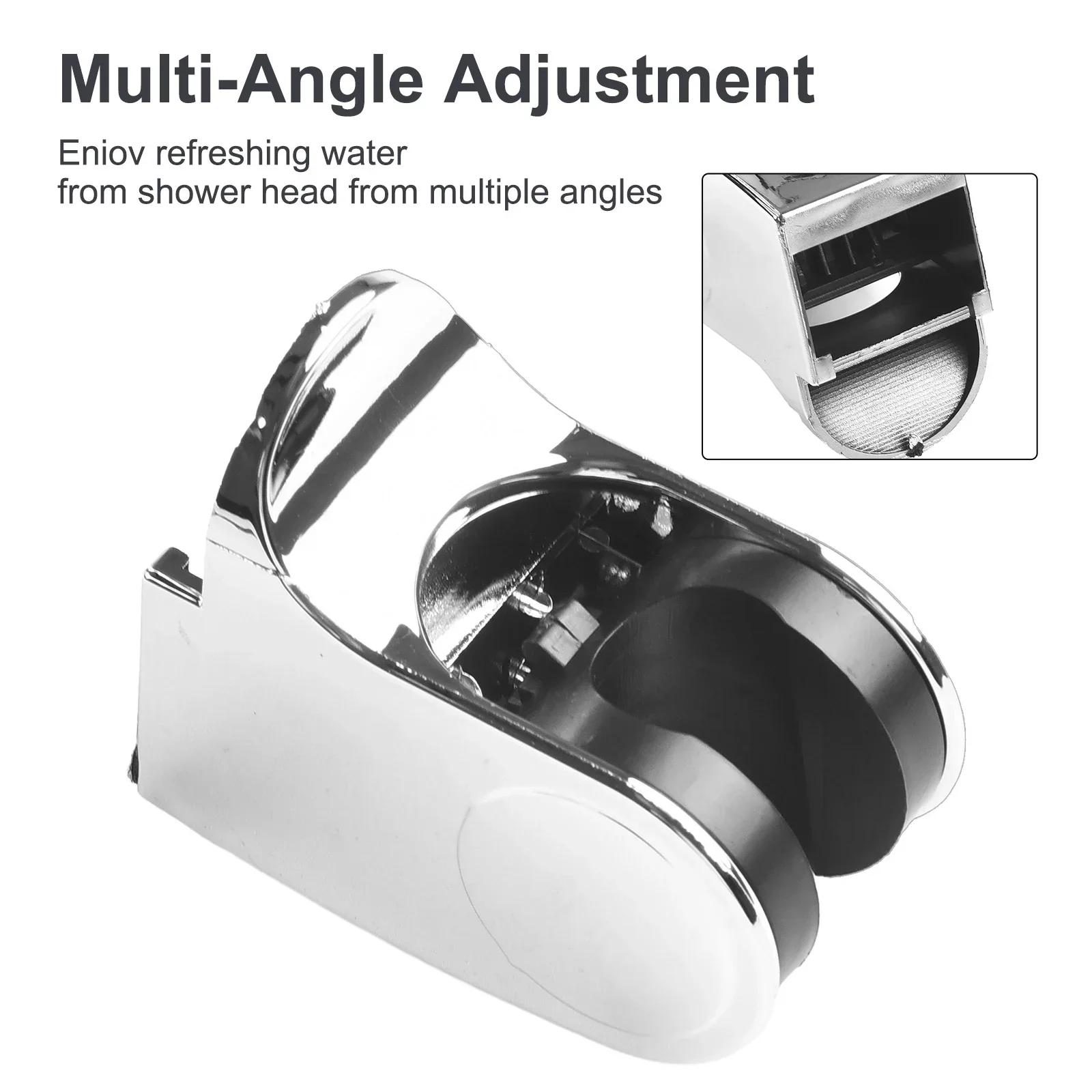 Practical and Functional Waterproof Shower Base Adjustable Direction Shower Head Handset Holders Bracket for Bathroom