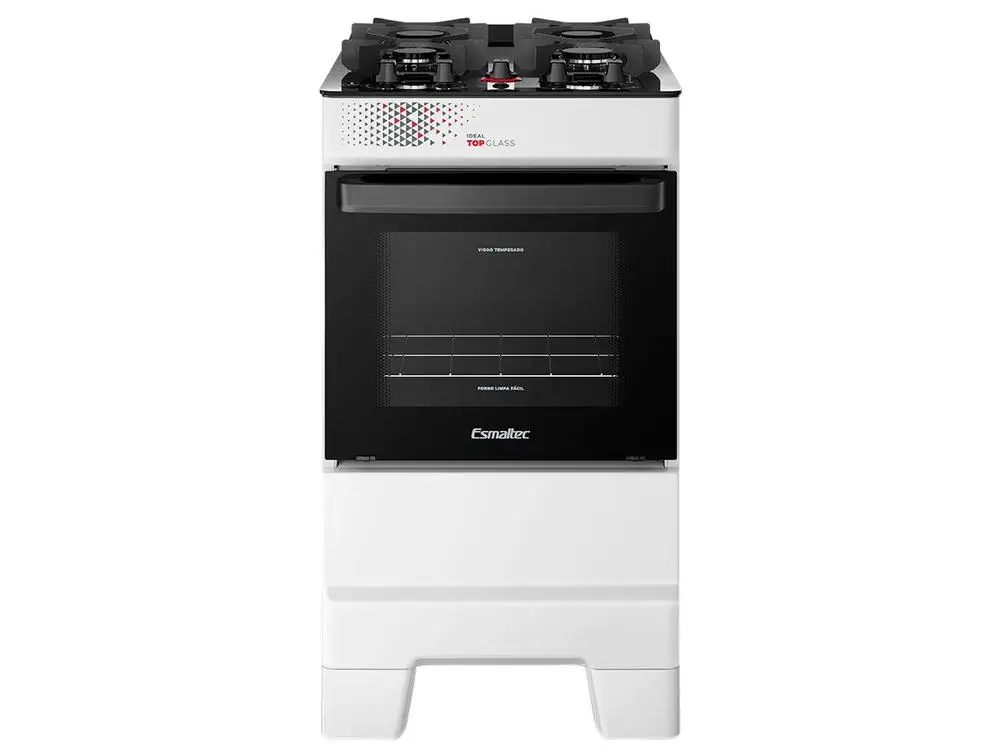 Esmaltec 4-Ball Stove White Glass Table Ideal Top Glass T4VAB - Bivolt